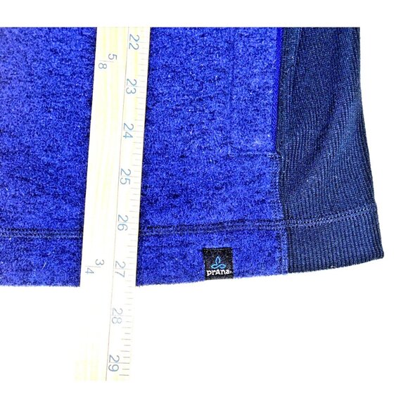 PrAna  Men's Blue Fleece Hoodie Full Zip Jacket Size M Long Sleeve Casual Sporty - Picture 6 of 7